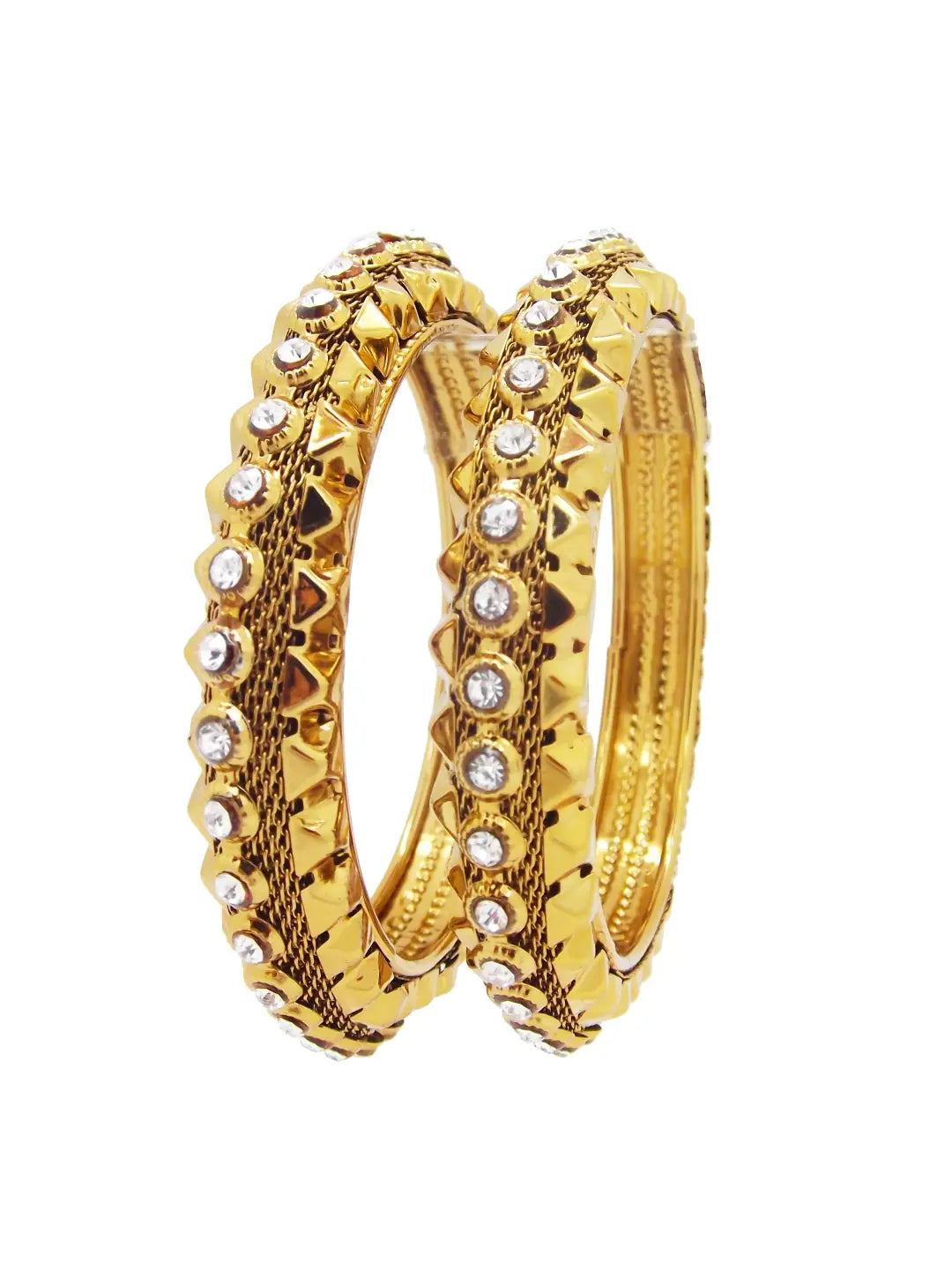 Gold Plated Floral Bangles
